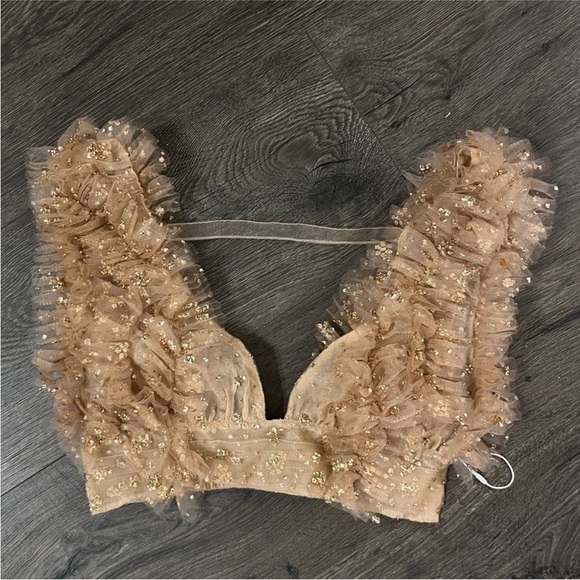 *NWOT* Free People One Sosha Party Top - Gold - Picture 4 of 7